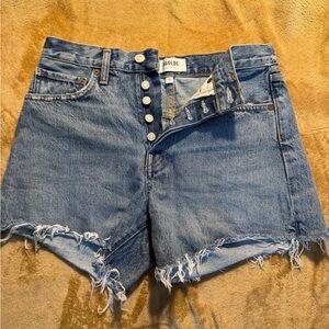 Agolde Distressed Blue denim Shorts